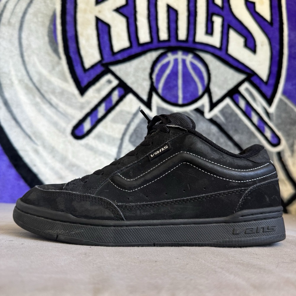 Size 11 - Vans Vintage Snooka Padded Tongue Skating Shoe Black Suede‎ Men's